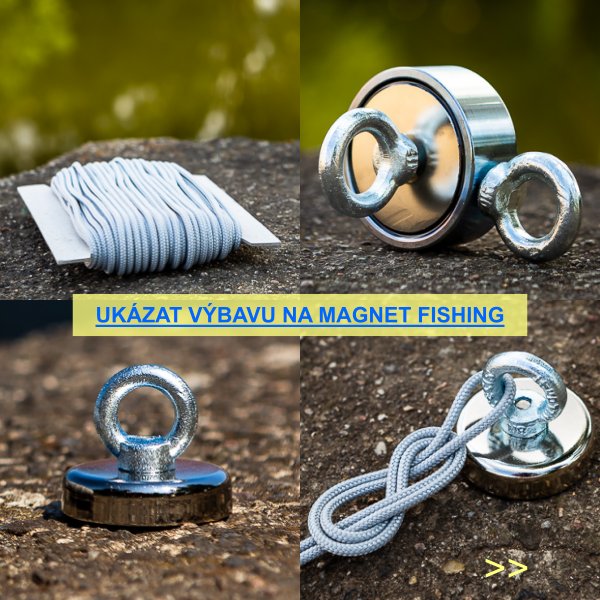Magnety a lano na magnet fishing.