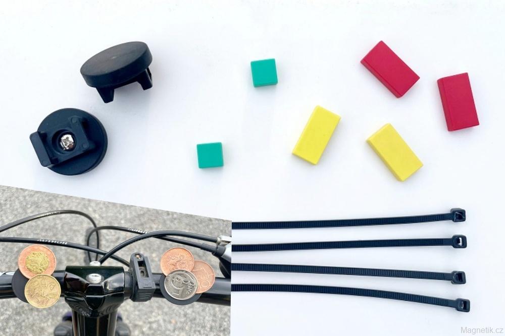 Magnetický držák na kolo: přicvakněte mapu, klíče, mince i mobil