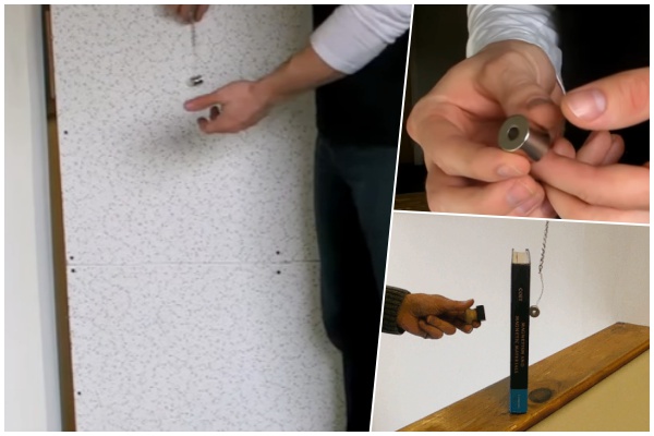 Jak protáhnout kabel nebo drát za stěnou? Neodymovým magnetem!